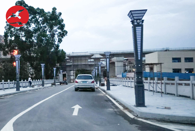 广东清远市清城区富强路榕树围村LED景观灯道路亮化工程案例 广东清远市清城区富强路榕树围村LED景观灯道路亮化工程案例