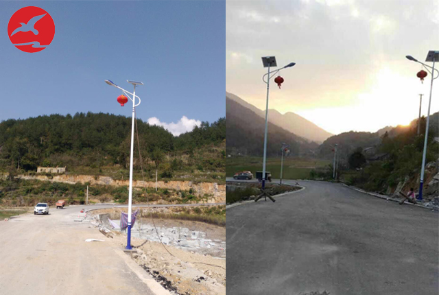 湖南张家界市桑植县官地坪镇富平村太阳能路灯工程案例 湖南张家界市桑植县官地坪镇富平村太阳能路灯工程案例