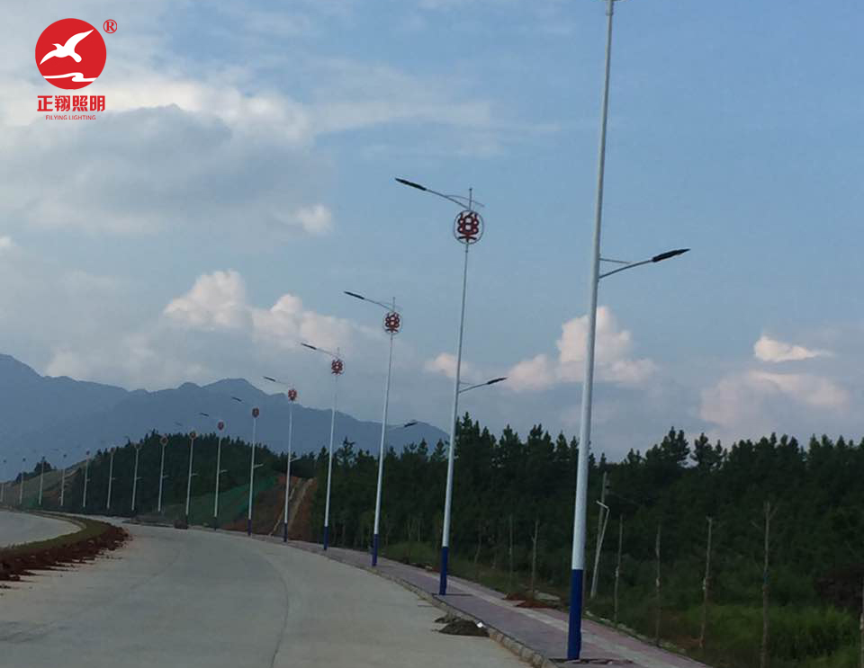 韶关乐昌户外高低臂路灯工程案例 韶关乐昌户外高低臂路灯工程案例