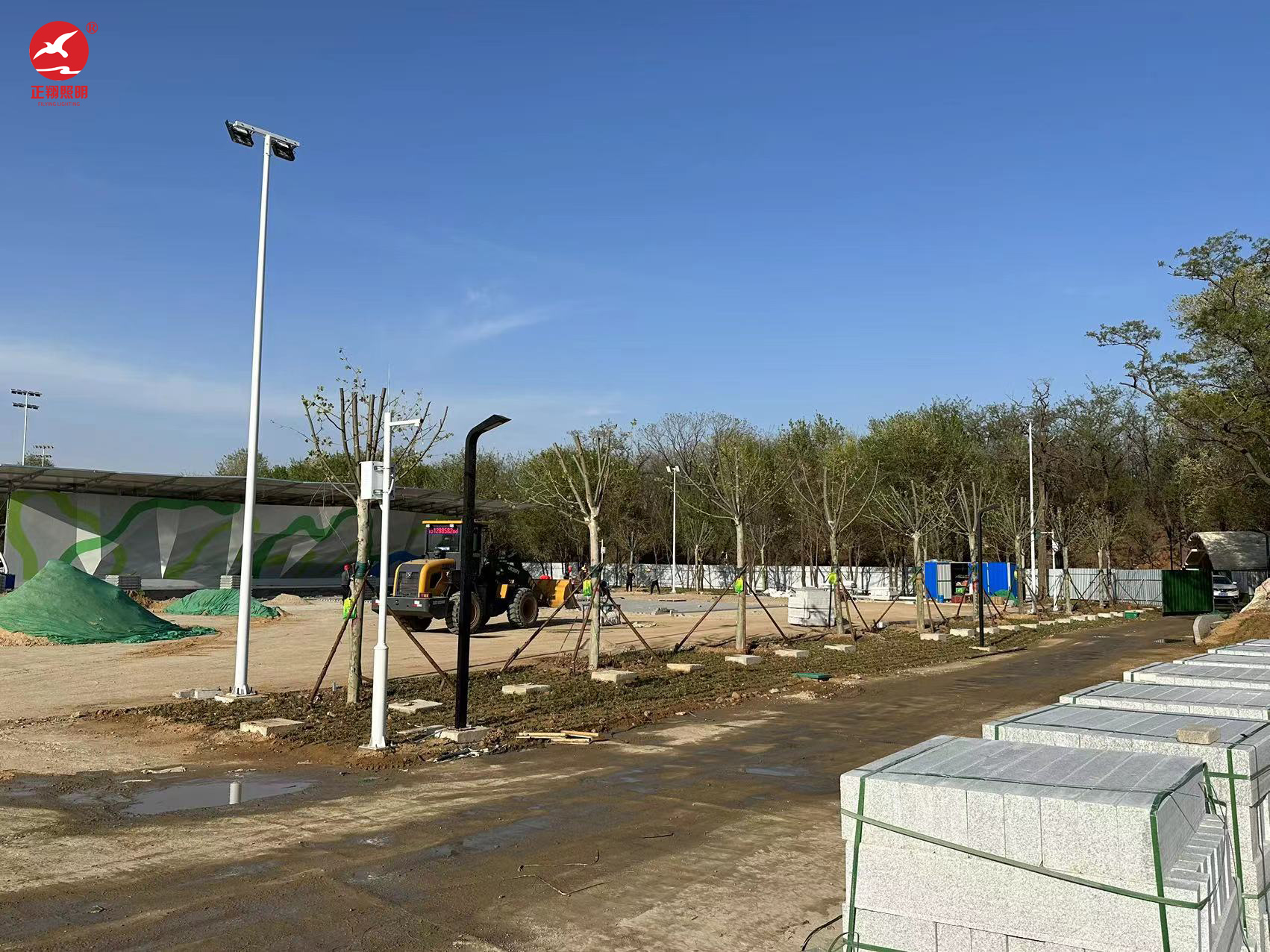 河北中杆球场灯工程案例 河北中杆球场灯工程案例