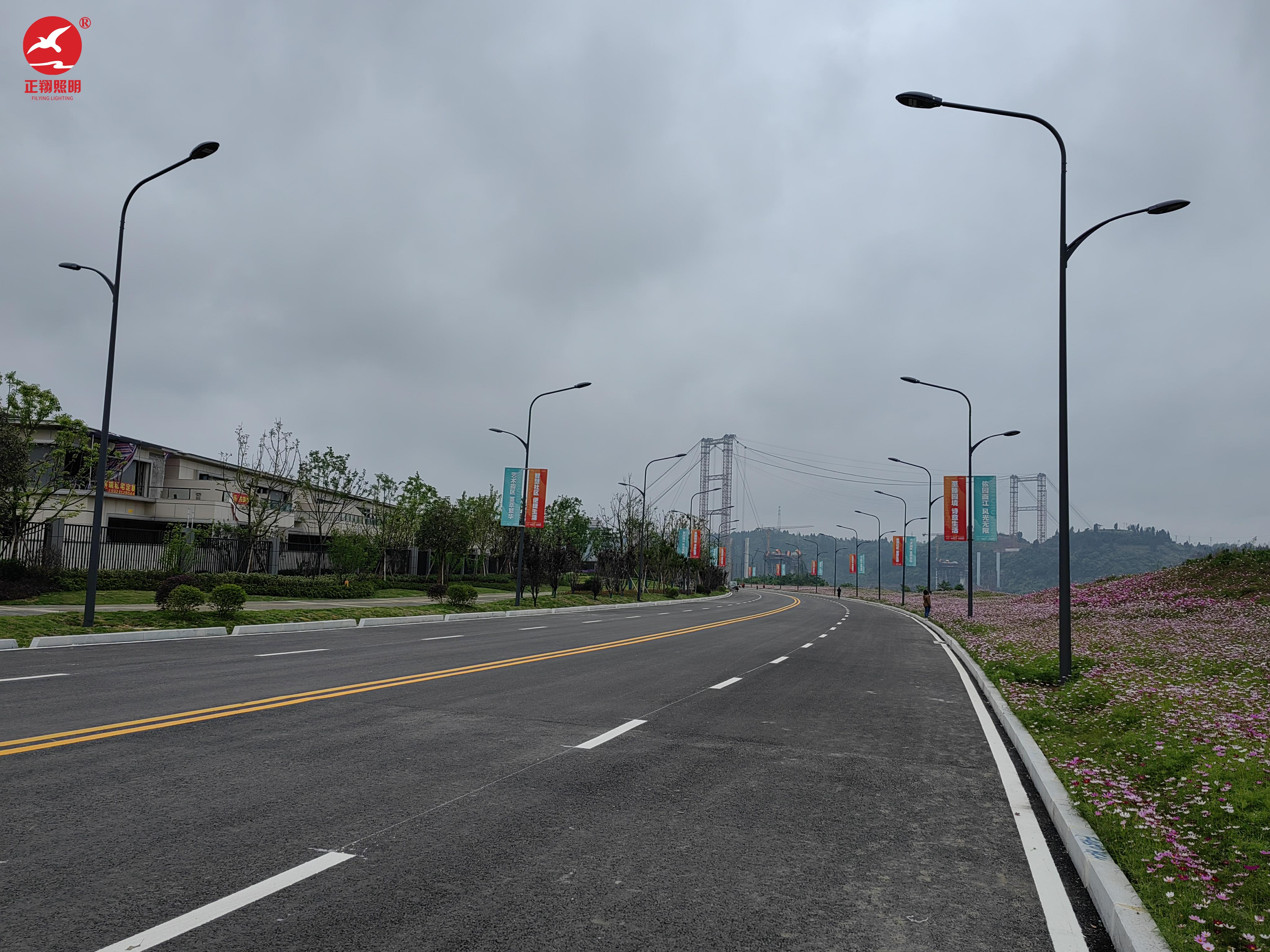 高低臂市电路灯工程案例 高低臂市电路灯工程案例