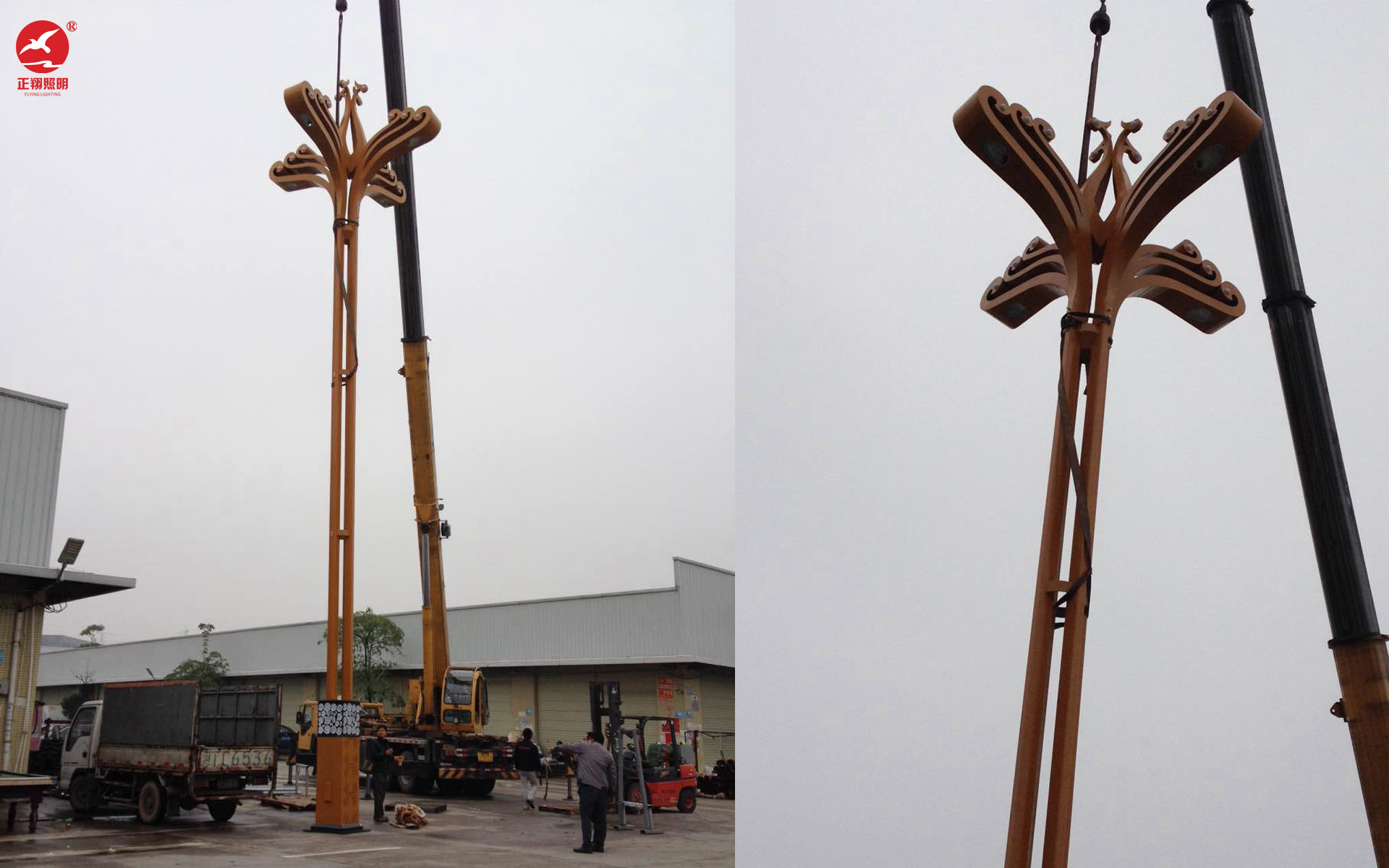 广东市政道路玉兰灯工程案例 广东市政道路玉兰灯工程案例