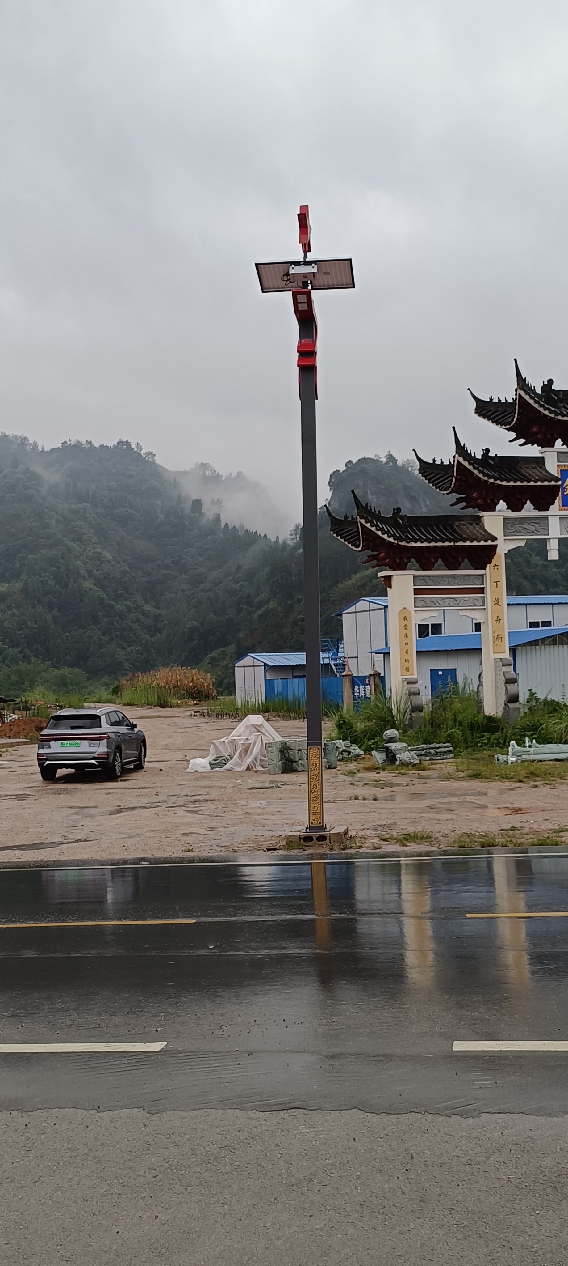 张家界古韵溪-红色文化太阳能路灯 张家界古韵溪-红色文化太阳能路灯