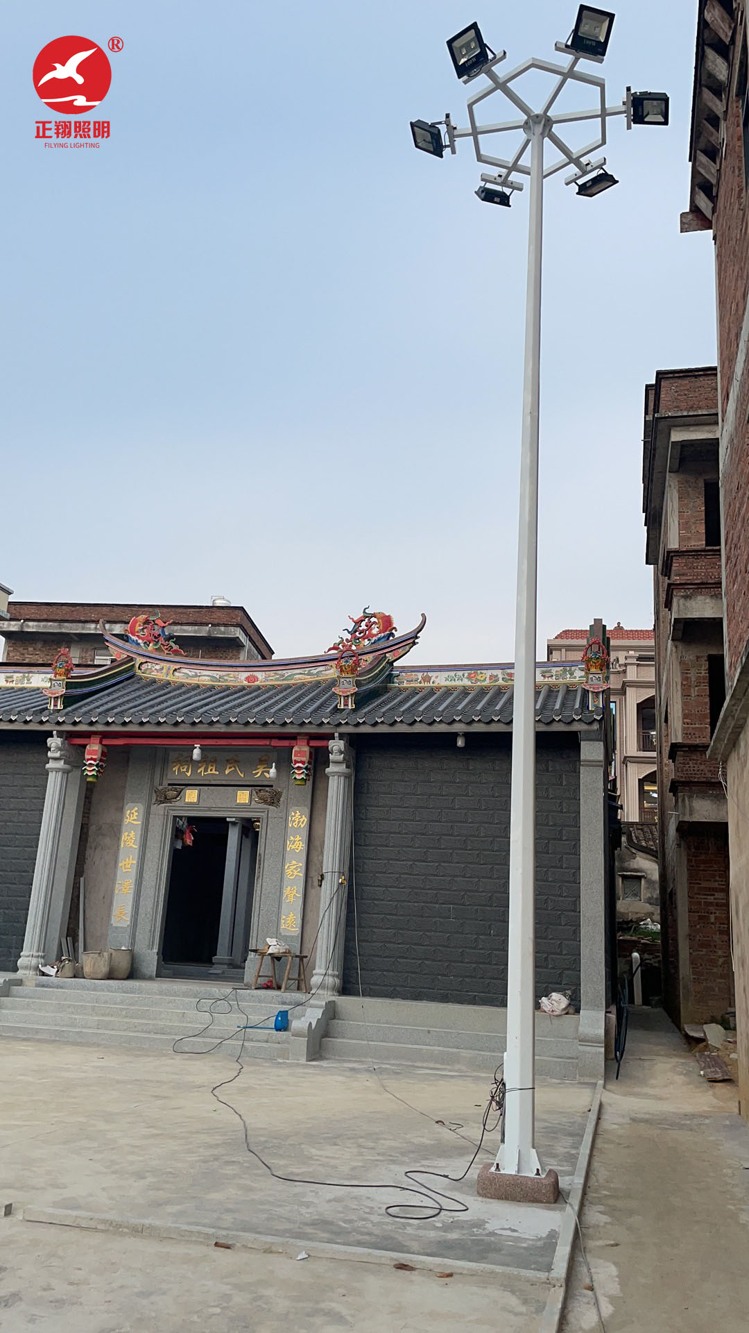 正翔中杆路灯案例分享