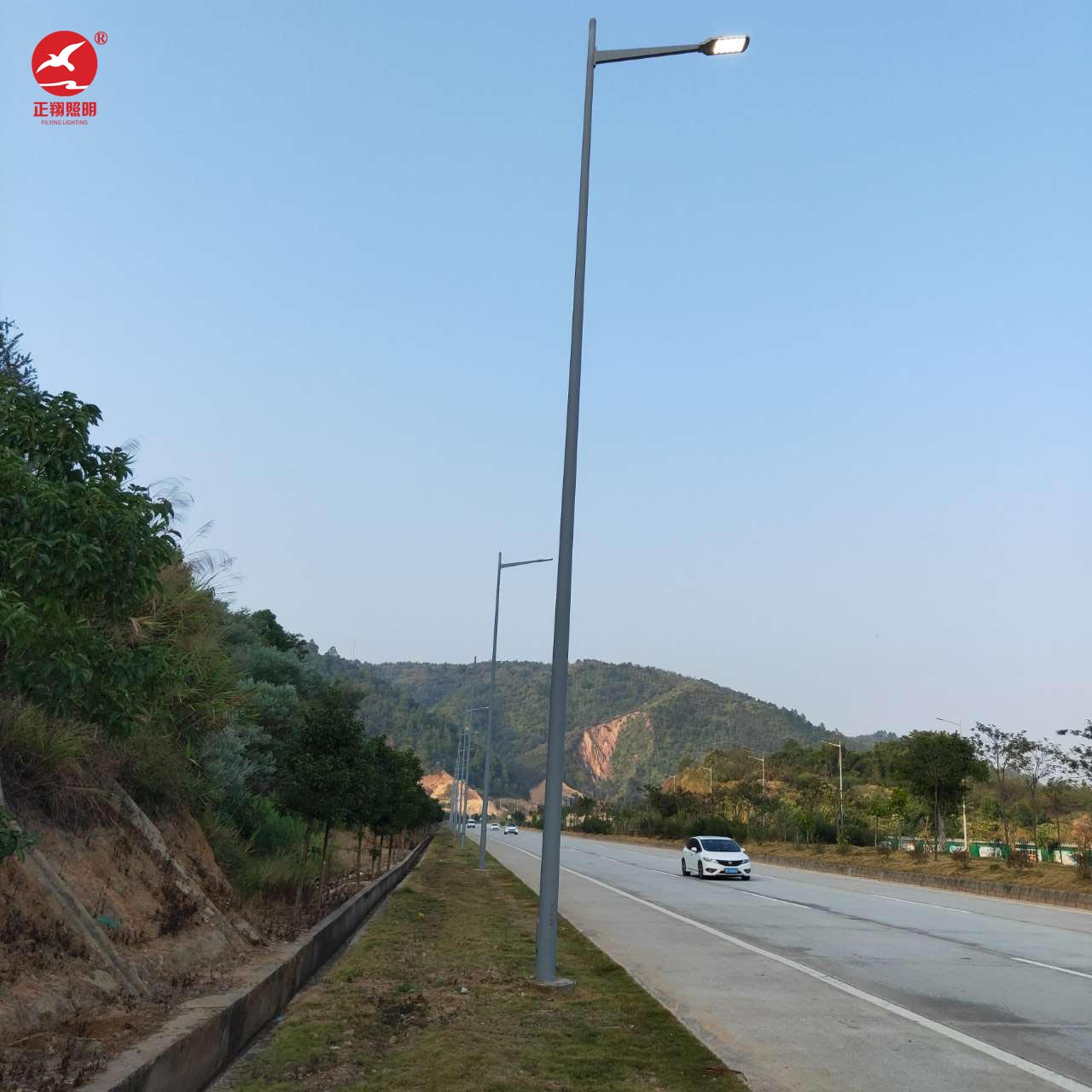 河源紫金县355国道市电路灯工程案例