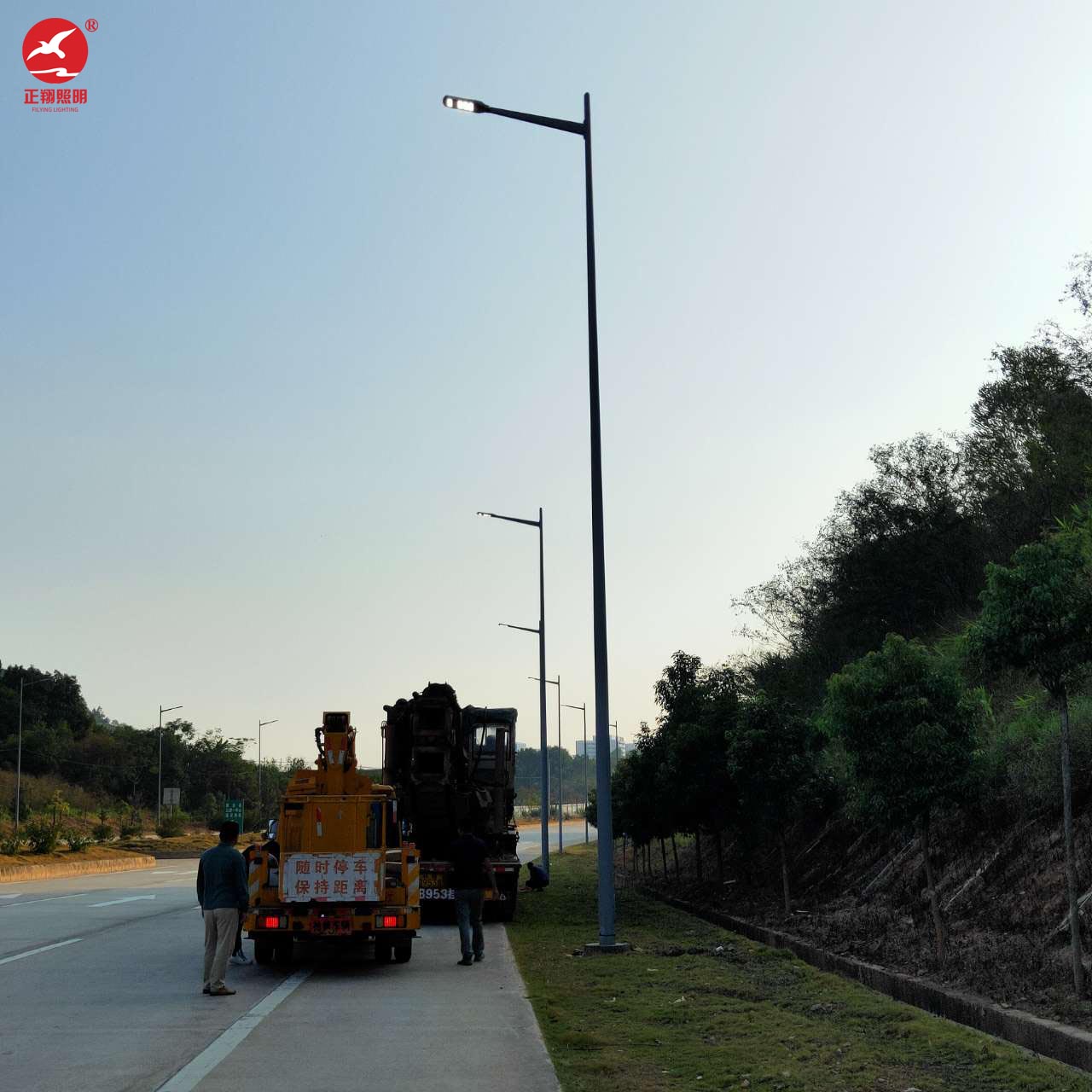 河源紫金县355国道市电路灯工程案例